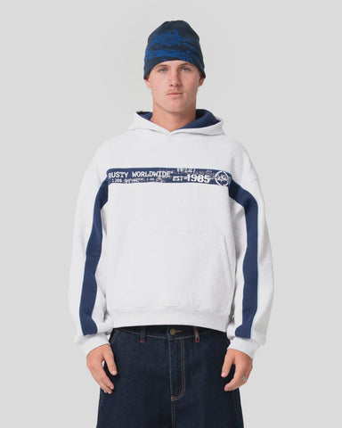 RUSTY Big Ticket Hooded Fleece - ECRU MARLE