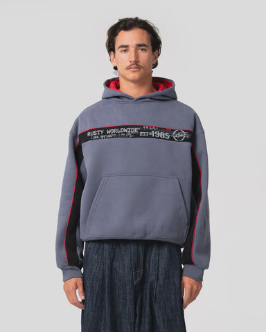 RUSTY Big Ticket Hooded Fleece - STEEL