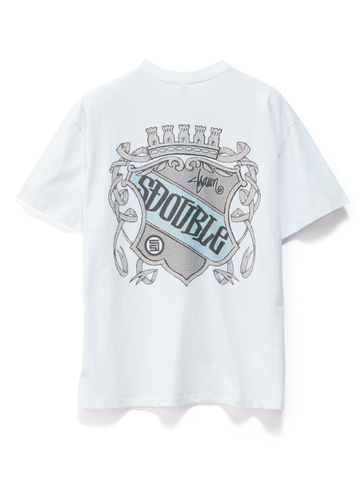 S-DOUBLE Coat Of Arms Short Sleeve Tee - WHITE