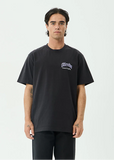 AFENDS Thirty Three Ten Retro Tee - STONE BLACK