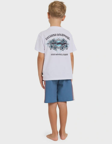 BILLABONG Groms Arch Biscus Short Sleeve T-Shirt - WHITE