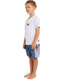 BILLABONG Groms Arch Biscus Short Sleeve T-Shirt - WHITE