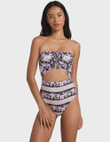 BILLABONG Forevermore Summer Bandeau One Piece - BLACK PEBBLE