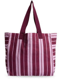 ROXY Sunday Stripe Tote - BEET RED