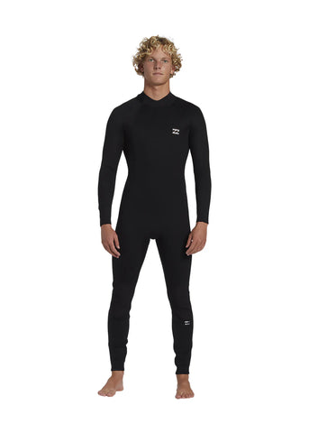 BILLABONG Foil Back Zip Steamer 3/2mm - BLACK