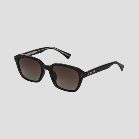 CARVE Del Ray - GLOSS BLACK FRAME/BROWN GRADIENT POLARISED LENS