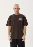 AFENDS Funnel Recycled Retro Tee - WASHED COFFEE