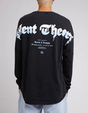 SILENT THEORY - Drippin Long Sleeve Tee - WASHED BLACK