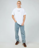 SILENT THEORY Invest Scoop Tee - WHITE