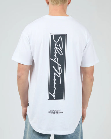 SILENT THEORY Invest Scoop Tee - WHITE