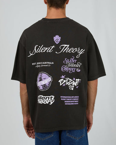 SILENT THEORY Influence Box Tee - CHARCOAL