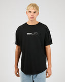 SILENT THEORY Tuscan Scoop Tee - WASHED BLACK