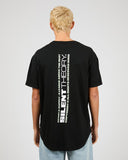 SILENT THEORY Tuscan Scoop Tee - WASHED BLACK