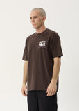 AFENDS Funnel Recycled Retro Tee - WASHED COFFEE