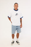 WORSHIP Cherub Oversized Ringer Tee - WHITE