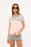RUSTY Insert Dad Joke Baby Polo Tee - PINK / GREY
