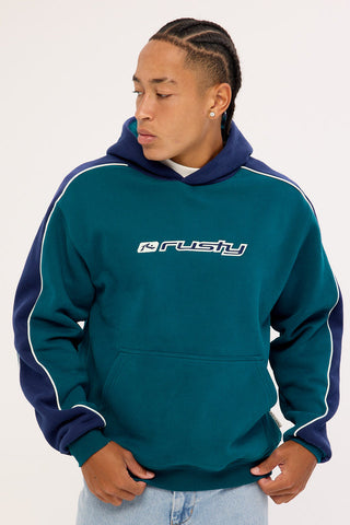 RUSTY Panela Anderson 2.0 Hooded Fleece - DEEP TEAL