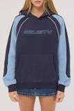 RUSTY  Black Splice Oversized Hooded Fleece - NAVY/BLUE