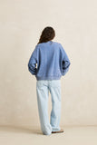 RHYTHM Salt Wash Crew Neck Fleece - INDIGO