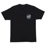 SANTA CRUZ Natas Screaming Panther Tee Short Sleeve Box Fit Tee - WASHED BLACK