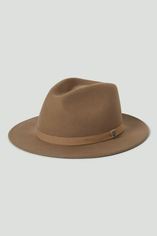 BRIXTON Wesley Packable Fedora - KHAKI/KHAKI