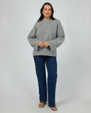 SILENT THEORY Suki Knit Jumper - GREY MARLE