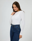 SILENT THEORY - Leia Layering Long Sleeve - WHITE