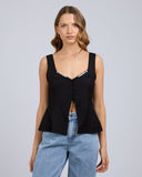 SILENT THEORY Bandera Top - BLACK