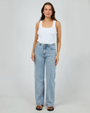 SILENT THEORY Hunter Comfort Wide Leg Jean - LIGHT BLUE