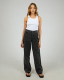 SILENT THEORY Jade Baggy Jean - WASHED BLACK