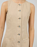 SILENT THEORY Cove Mini Dress - BEIGE
