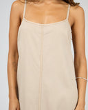 SILENT THEORY Cove Maxi Dress - BEIGE