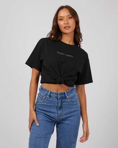 SILENT THEORY Logo Tee - WASHED BLACK