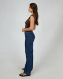 SILENT THEORY Evie Ruched Top - CHOCOLATE