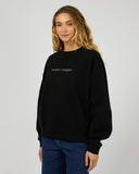 SILENT THEORY Logo Crew - BLACK