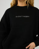 SILENT THEORY Logo Crew - BLACK
