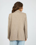 SILENT THEORY Opal Textured Blazer - BROWN
