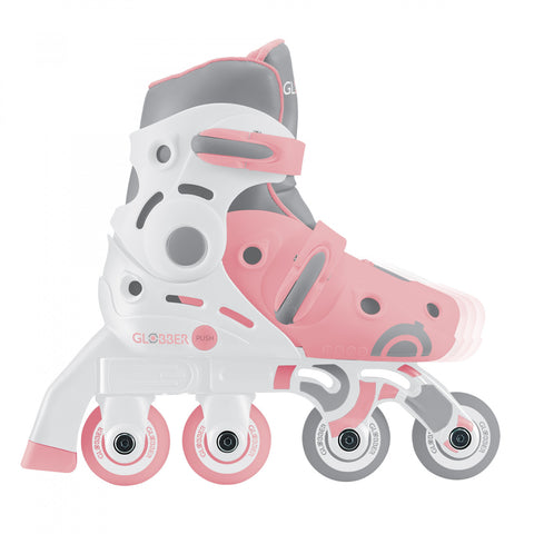 GLOBBER Learning Skates 2 in 1 - PASTEL PINK (EUR 26-29 / US 9.5-11.5 )