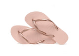 HAVAIANAS Slim Rosa Ballet Thongs - METALLIC ROSE