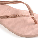 HAVAIANAS Slim Rosa Ballet Thongs - METALLIC ROSE