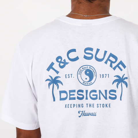 TOWN & COUNTRY Still Stoked Tee - WHITE