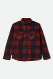 BRIXTON Bowery Arctic Stretch Fleece - ADRENALINE RUSH/MOOD INDIGO PLAID