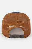 BRIXTON Reeves Trucker Hat - WASHED DENIM/CARAMEL