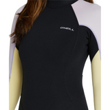 O'NEILL - Women's Reactor II Back Zip Full Suit 3/2mm - BLACK/PURPLE/BANANA