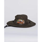 THE MAD HUEYS Youth Troppo Captain Wide Brim Bucket Hat - NATIVE CAMO