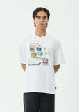 AFENDS Creatures Recycled Boxy Tee - WHITE