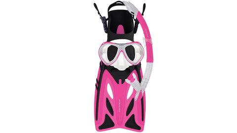MIRAGE Crystal Junior Mask, Snorkel & Fin Set - PINK