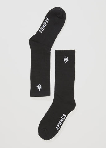 AFENDS Flame Socks 3-Pack - BLACK