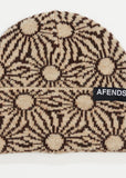 AFENDS Dandy Floral Knit Beanie - TOFFEE