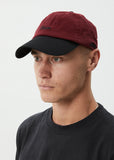 AFENDS Disco Recycled Panelled Cap - BURGUNDY